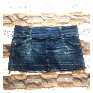 Denim mini skirt